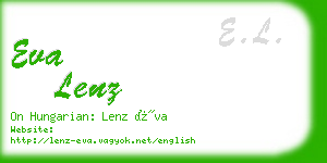 eva lenz business card